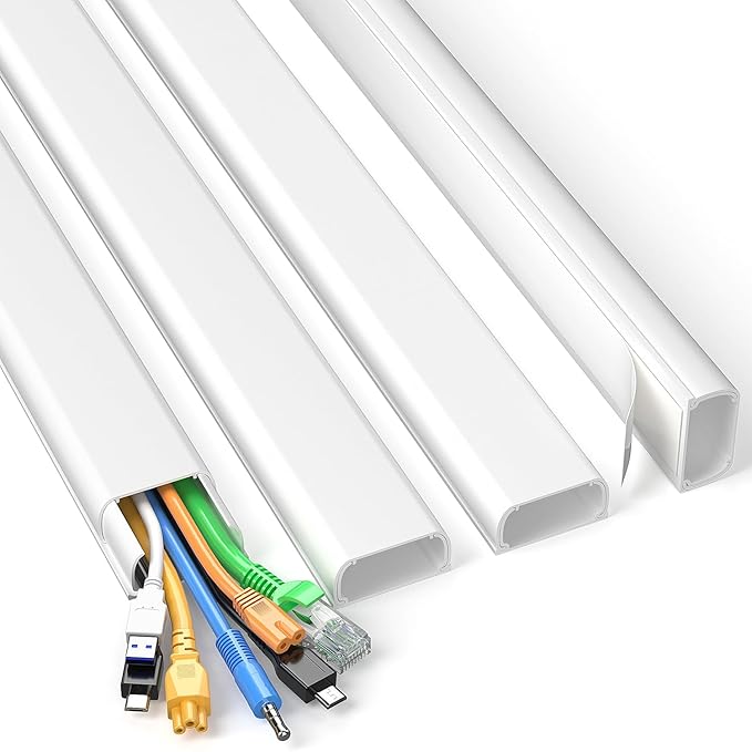 Delamu Cord Covers for 4-7 Wires on Wall, 62.8in Cord Hider Cable Hider by DELAMU