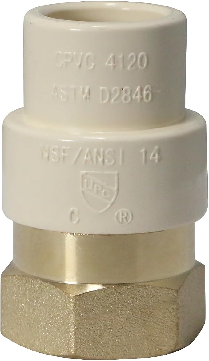 10 Pack XFITTING 1/2" Female CPVC Adapter, FNPT CPVC Coupling - Image 3