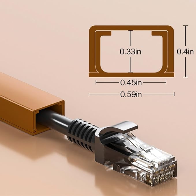 Yecaye Cord Hider, 113in One-Cord Cable Raceways, W0.59in H0.4in, Easy Install - Image 2