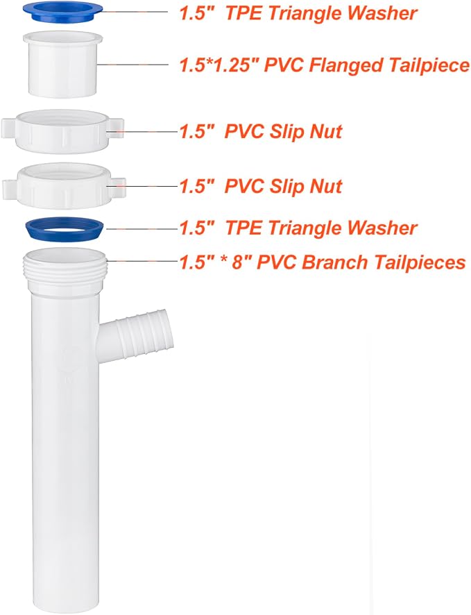 tatatagear 1-1/2" x 8" Branch Tailpieces - Image 4