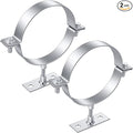 2 Pcs Heavy Duty Adjustable Pipe Bracket, 6 Inch Split Ring Pipe Hanger Clamp by Unknown