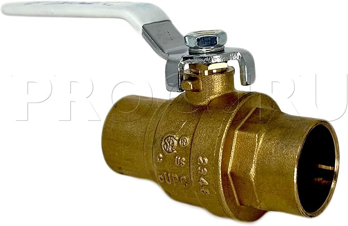 PROCURU 1/2-Inch Sweat Heavy Duty Brass Ball Valve, Full Port, 600 WOG - Image 3