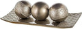 Creative Scents Dublin Silver Decorative Tray and Orbs Balls Set by CreativeScents