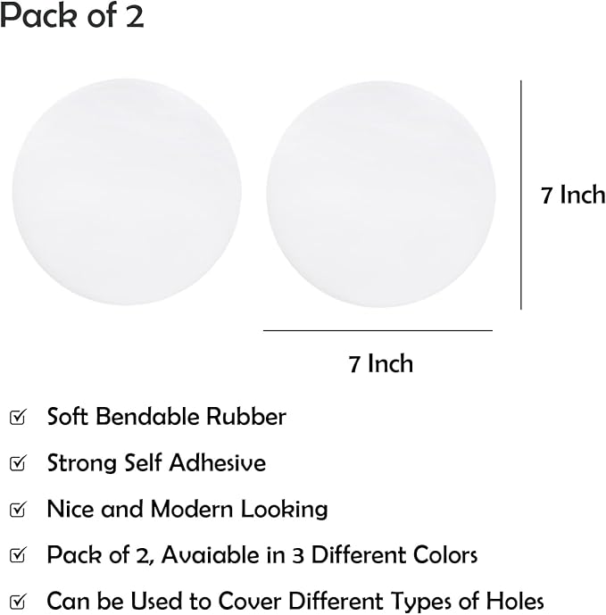 Rubber Bond Self-Adhesive Rubber Wall Outlet Cover Plate 2 Pack - Image 2