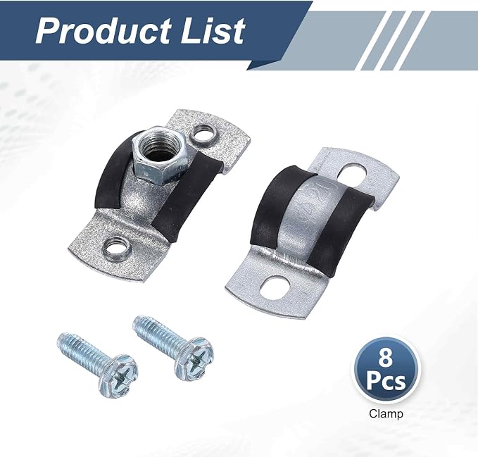 HARFINGTON 8 Pcs Split Ring Pipe Hanger 13/16" Galvanized Steel Sheet Wall - Image 3