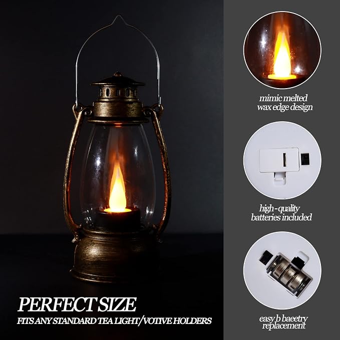 Mini Lanterns Small Lantern Decorative Indoor Outdoor Hanging Ornaments LED - Image 3