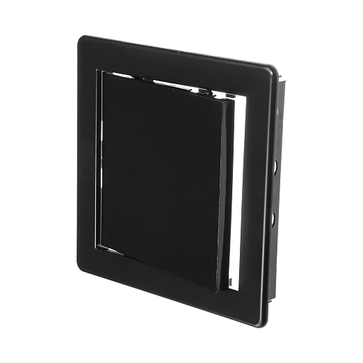 6" x 6" Black ABS Plastic Plumbing Access Panel by ECOPROVENT