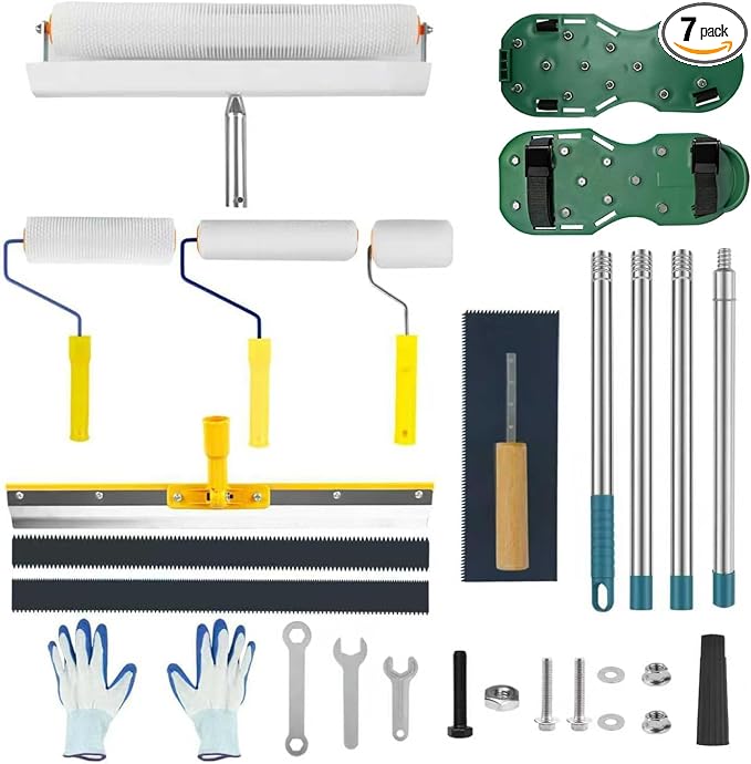 Complete Self Leveling Cement Tool Kit, Professional Epoxy Floor Kit Tools by GLEMGOPO