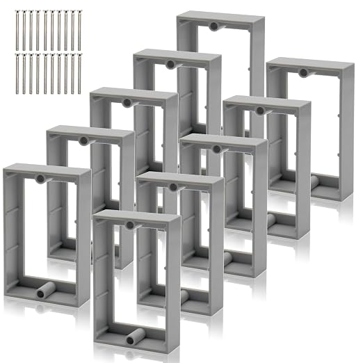 HXH Single Gang Receptacle Outlet Box Extender, 3/4 Inch, 10 Pack | by HUIXHAO