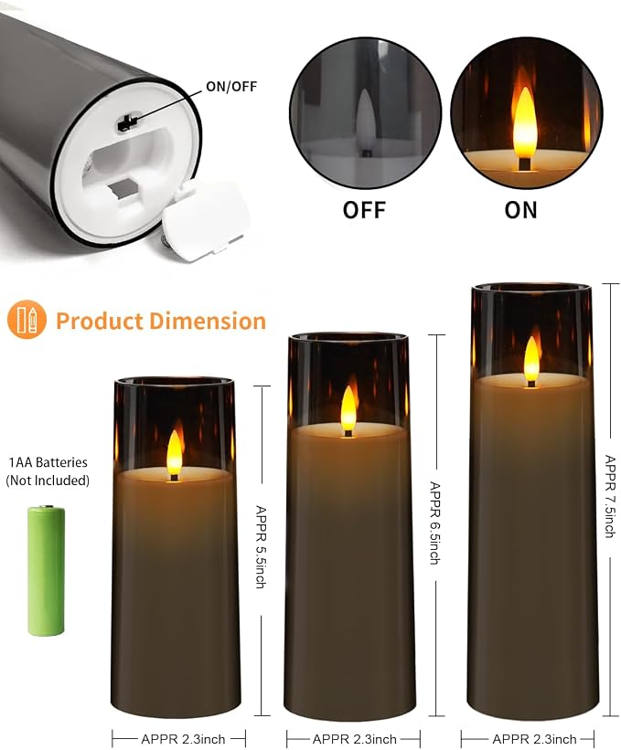 kakoya Flickering Flameless Candles Battery Operated - Image 5