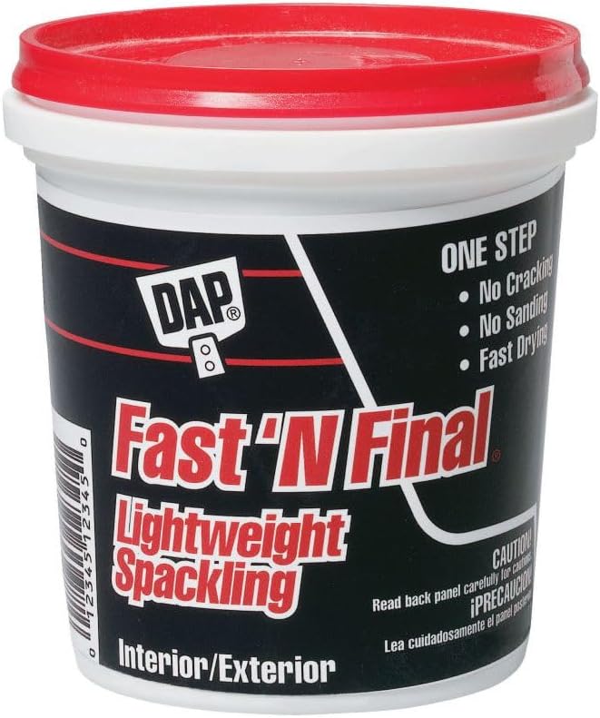 DAP Fast 'N Final Lightweight Spackling, 8 Oz by DAP