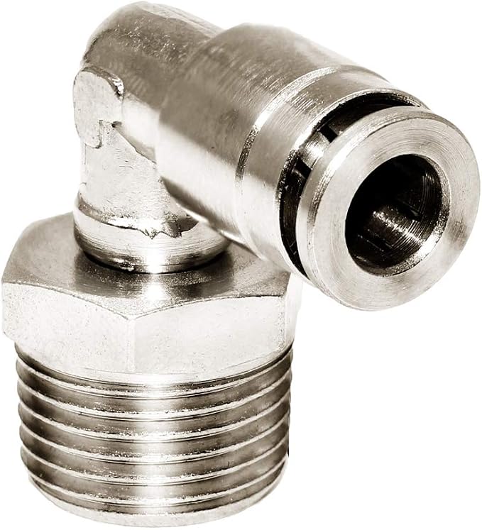 Beduan Brass BPL Push to Connect Air Fittings Elbow 1/4" Tube OD x 3/8" NPT by Beduan