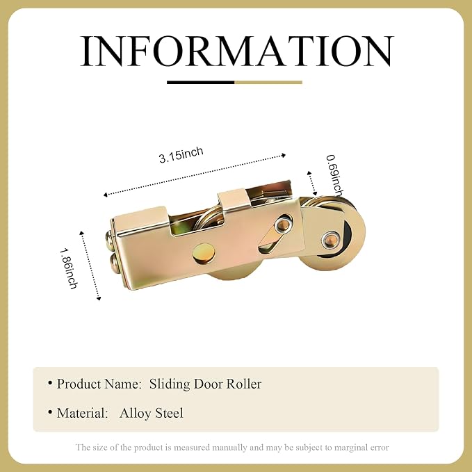 4 Pcs Sliding Door Rollers, Sliding Glass Door Rollers Replacement, Steel Ball - Image 2