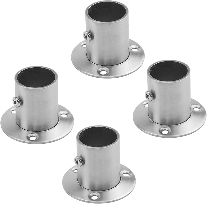Antrader Stainless Steel Closet Rod Flange, 1 Inch Adjustable Socket Bracket | by Antrader