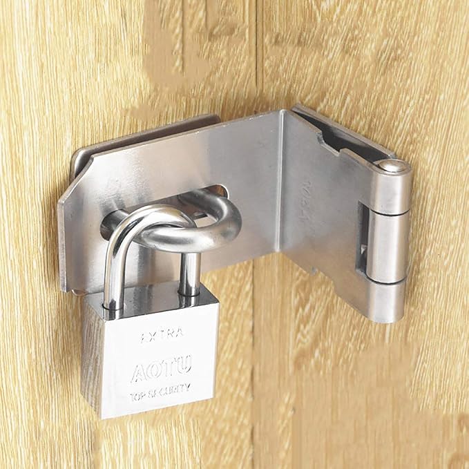 JQK Door Hasp Latch 90 Degree, Stainless Steel Safety Angle Locking Latch - Image 7