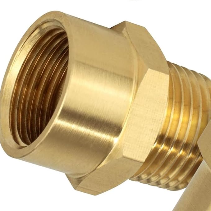 2Pieces Brass Plumbing Connector 1/2Inch G Thread to Male Thread Conversion - Image 6
