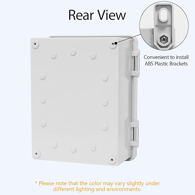 ABS Plastic Dustproof Waterproof IP65 Junction Box Hinged Shell Universal - Image 6