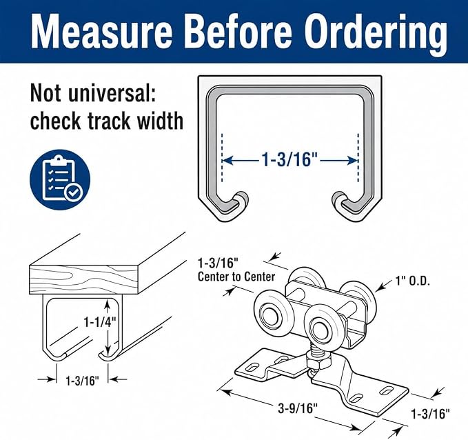 Prime-Line N 7410 Pocket Door Roller Assembly, 1 In., Single Pack | Convex - Image 7