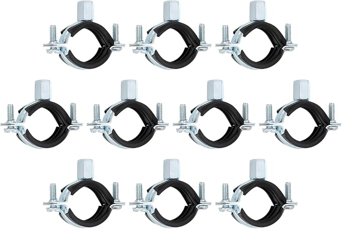 uxcell 20 Pcs Adjustable Pipe Bracket Clamp, 1-1/4" Wall Ceiling Mount Split by uxcell