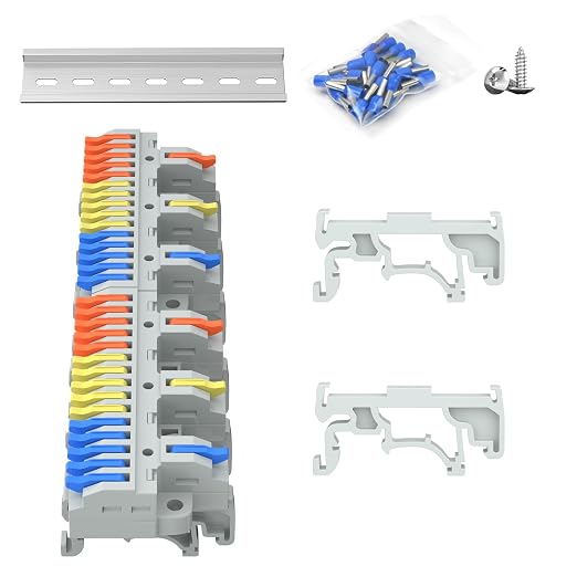 2Pcs Lever Wire Connectors, 3 in 15 Out, 0.75-2.5 mm², | Quick Wiring DIN by GUETNEU