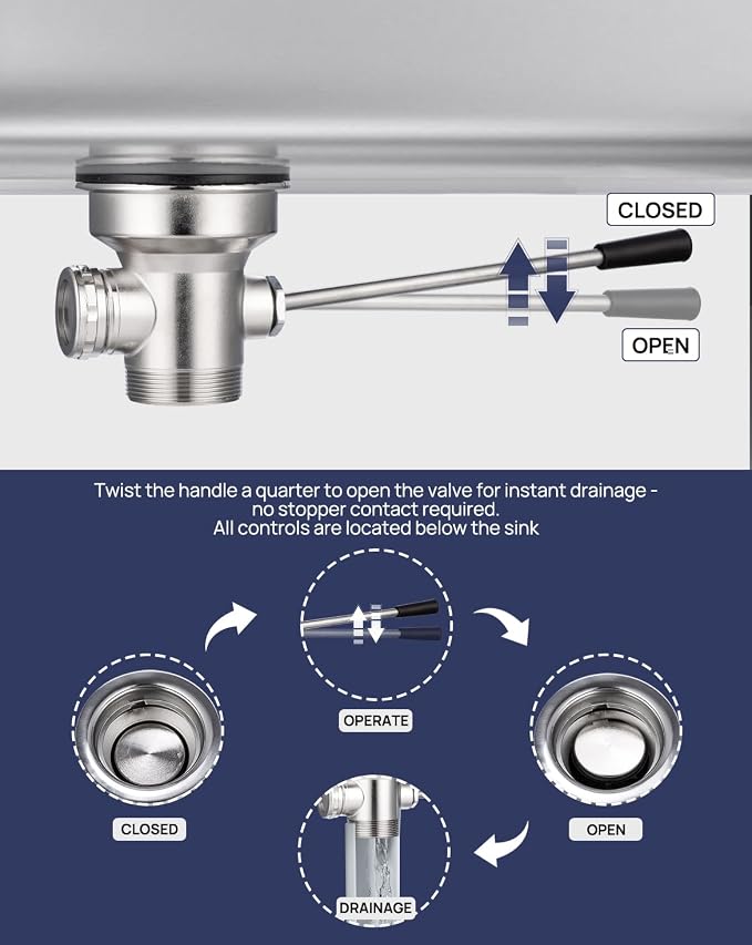3-1/2" Commercial Sink Drain - Image 2