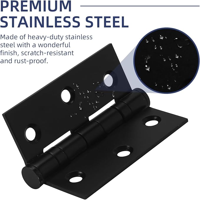 6 Pack Ball Bearing Door Hinges - Image 3