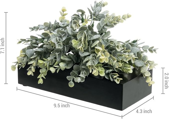 MyGift Artificial Eucalyptus Plant, Faux Greenery | Realistic leafy foliage - Image 5