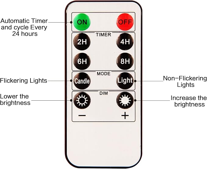AKU TONPA 3" x 4" 5" 6" Set of 3 Flickering Flameless Candles Battery Operated - Image 6