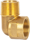 90 Degree Elbow, 3/4" NPT Male × 3/4" NPT Female Brass Pipe Fitting, Street by KAINGA