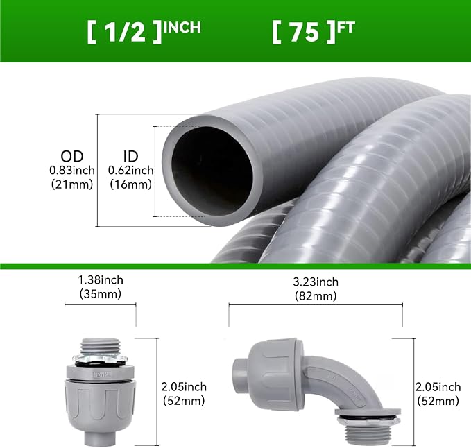 75 Foot Liquid-Tight Conduit Kit - Image 2