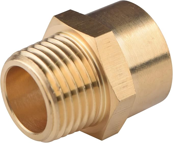 4 Pack G 1/2 Female Thread to US 1/2 NPT Male Thread Brass Pipe Fitting Adapter - Image 7