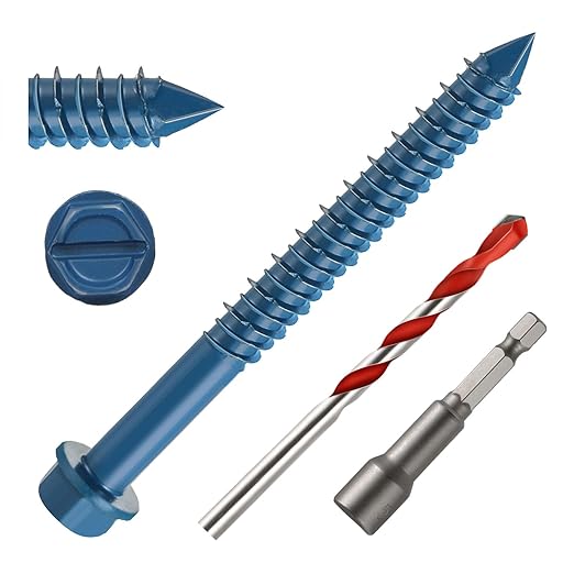 1/4" x 3" Concrete Screws, for Masonry, Brick or Stucco by Unknown