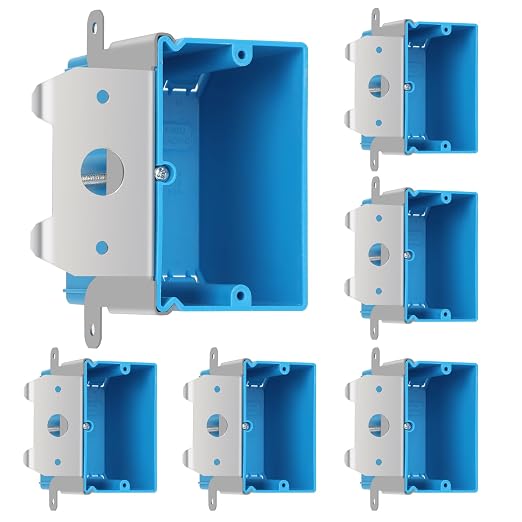 Single Gang Adjustable PVC Electrical Box, 21 cu. in., 6 Pack | Adjustable depth by Unknown