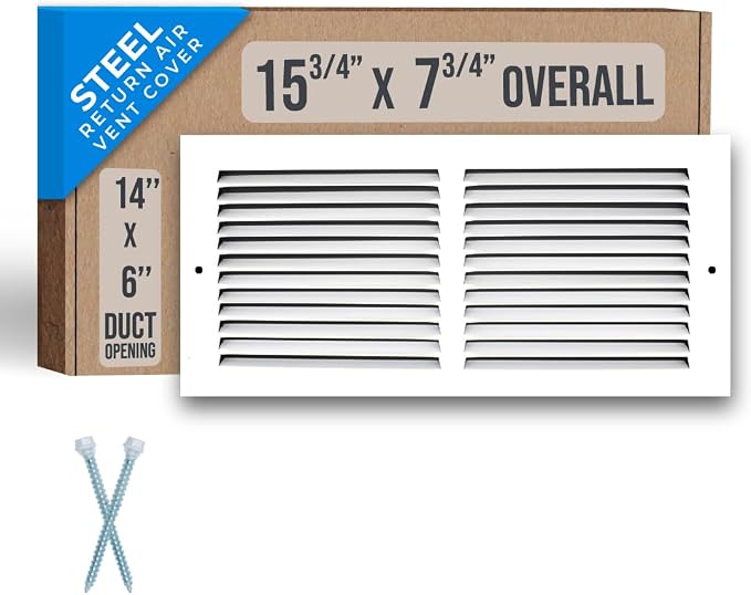 Fits 14x6 Duct Opening | Steel Return Air Grille by Handua | Vent Cover Grill by Handua