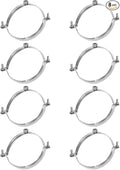HARFINGTON 8 Pcs Adjustable Pipe Bracket Clamps 4-5/16" Stainless Steel Wall by HARFINGTON