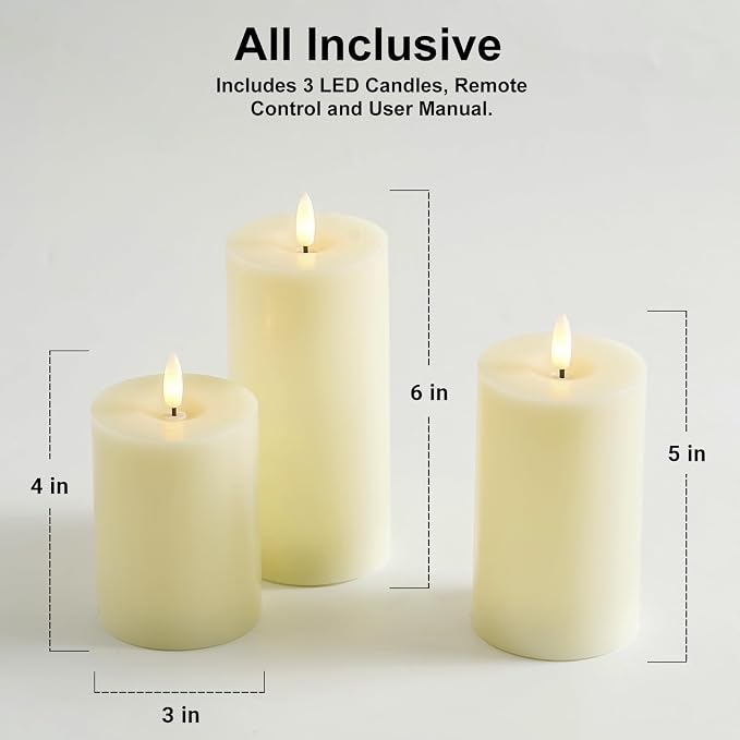 Stmarry Ivory Flameless Candles - Image 7