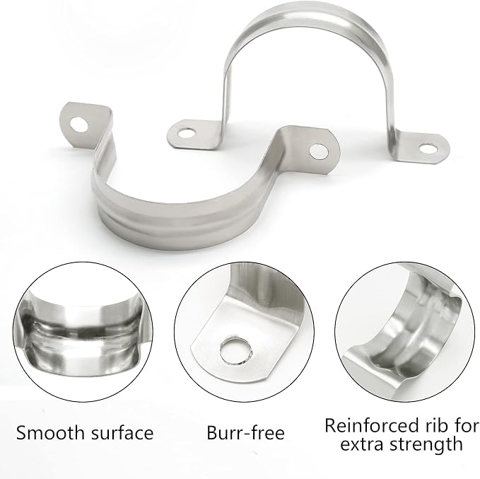M50 2 Inch Conduit Clamps, Stainless Steel Cable Clamp, Rigid Pipe Strip - Image 4