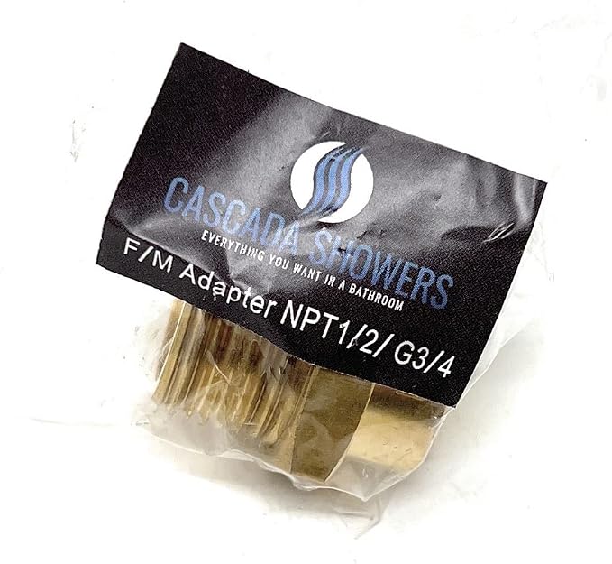 Cascada 3/4" G Thread Male to 1/2" NPT Thread Female Pipe Fitting Adapter - Image 4