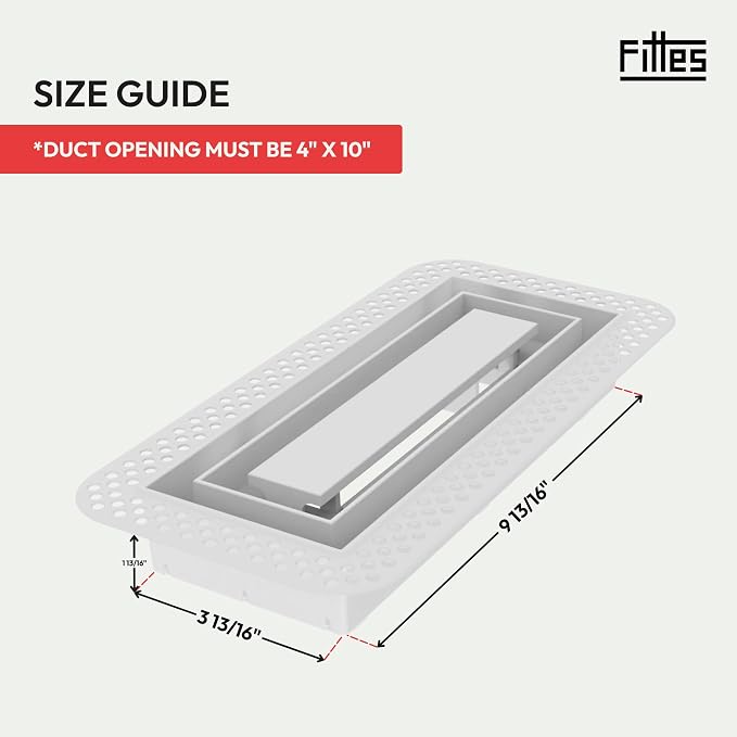 Fittes Flush Wall Vent, Minimalist ABS Plastic HVAC Air Return Register Cover - Image 14