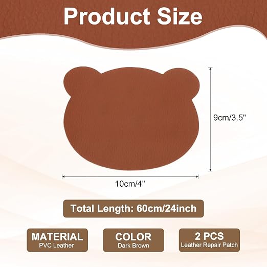 PATIKIL Leather Repair Patch, Dark Brown - Image 2