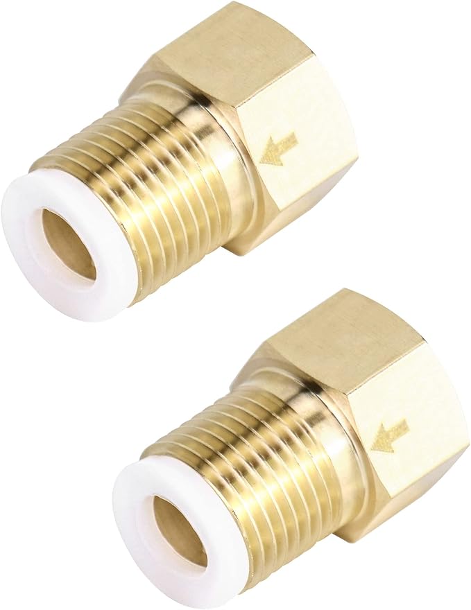 QWORK 2Pcs Brass One-way Check Valve, 1/2" Female to 1/2" Male Thread of - Image 7