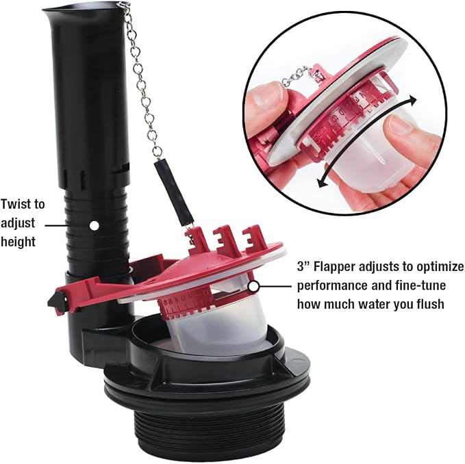 Fluidmaster PerforMAX 3-Inch Toilet Repair Kit, Complete Toilet Fix | Includes - Image 3