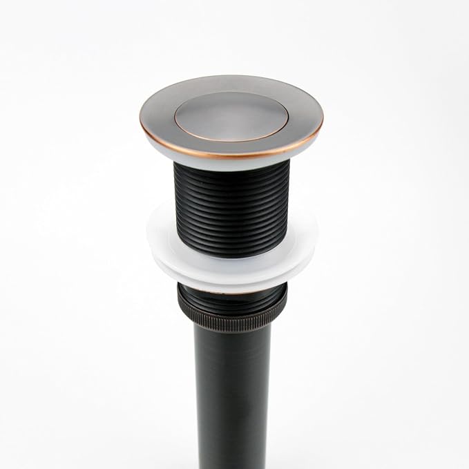 Bathroom Sink Pop Up Drain Without Overflow, Small Cap, Oil Rubbed Bronze - Image 4