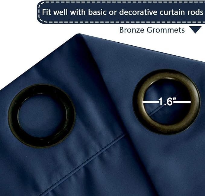 H.VERSAILTEX Blackout Patio Curtains 100 x 102 Inches - Image 3
