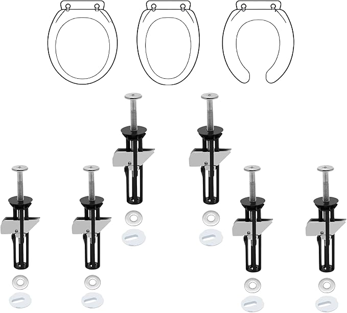 2027 New Toilet Seat Bolts, Heavy Duty Toilet Seat Fastener Bolt Kit by Unknown