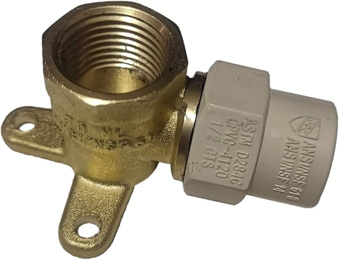XFITTING 10 Pieces 1/2inch Female NPT x 1/2inch CPVC Drop Ear Elbow - Image 2