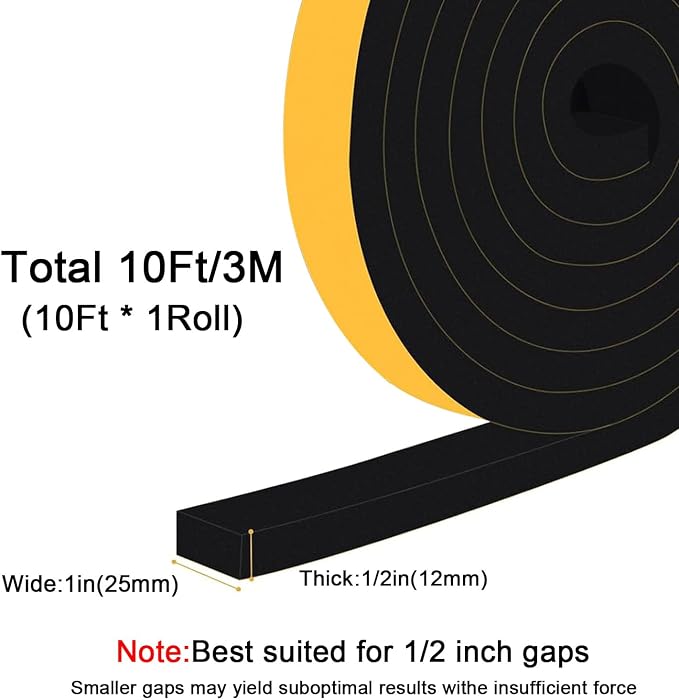 Thick Door Gap Filler Weather Stripping - Image 6