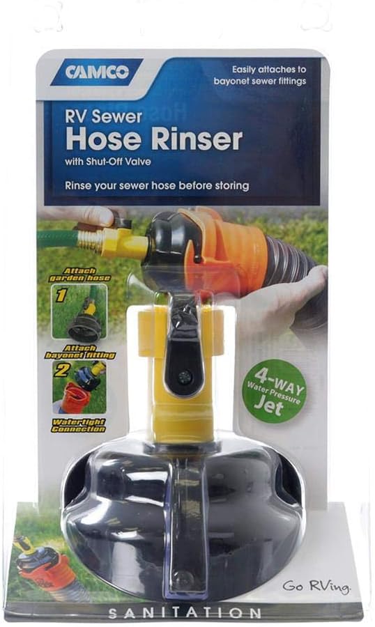 Camco RV Sewer Hose Rinse Cap | Features a Convenient Shut-Off Valve - Image 3