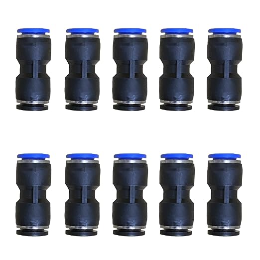 1/2" OD x 12mm OD Pneumatic quick Connector Push to Connect fittings Straight by ROZESAZZ