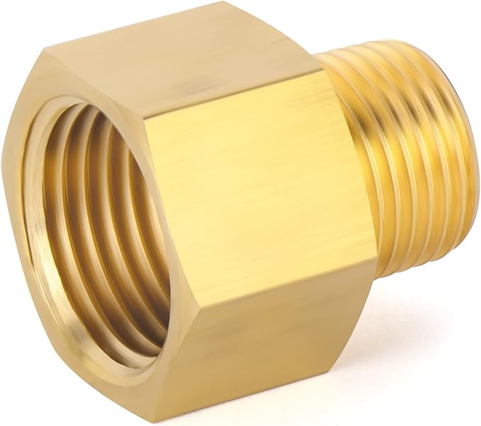 GASHER 2PCS Brass Pipe Fitting, 1/4-Inch Male Pipe x 3/8-Inch Female Pipe - Image 7